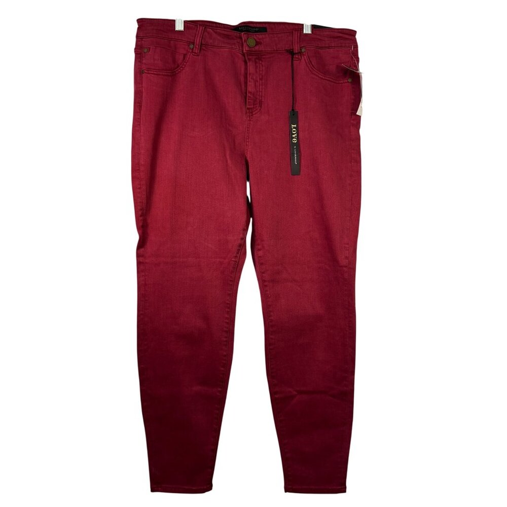 Liverpool Los Angeles Womens Size 20  Biking Red Skinny Jeans